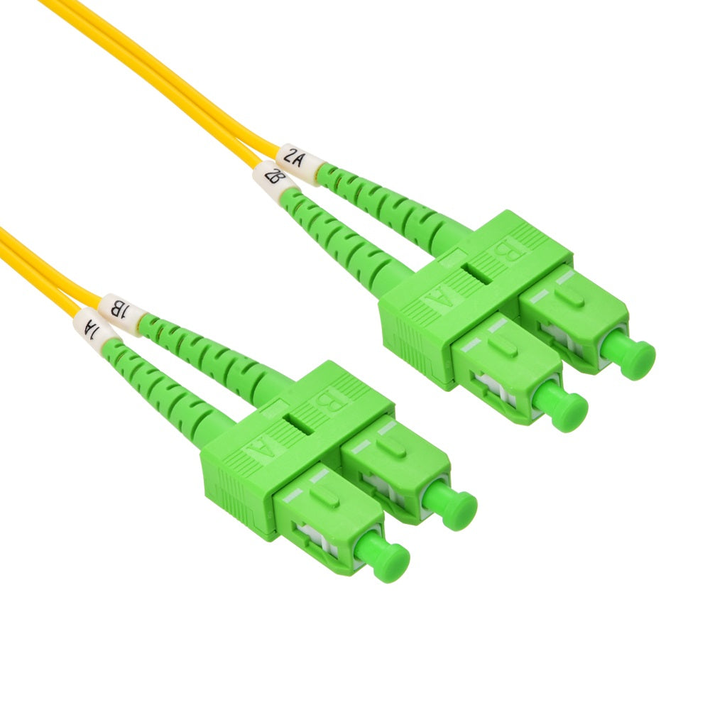 5m SC/APC-SC/APC Singlemode Duplex OFNR 2.0mm Fiber Optic Patch Cable