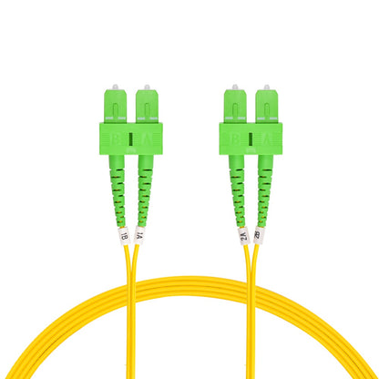 1m SC/APC-SC/APC Singlemode Duplex OFNR 2.0mm Fiber Optic Patch Cable