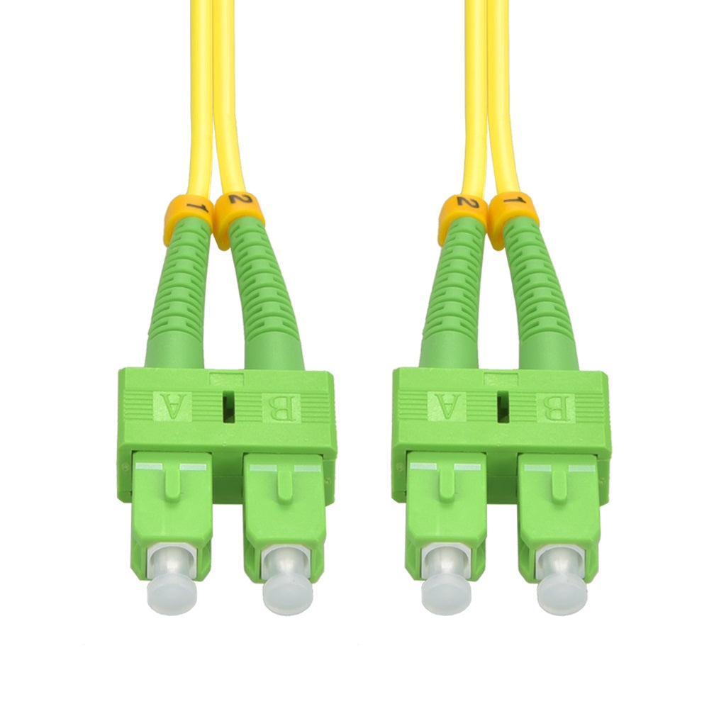 2m SC/APC-SC/APC Singlemode Duplex OFNR 2.0mm Fiber Optic Patch Cable