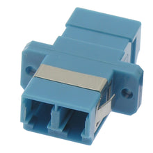 LC/UPC Singlemode Duplex Fiber Optic Coupler with Flange, Blue