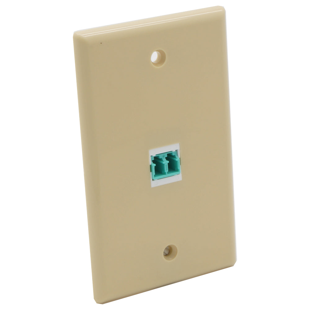 Keystone Jack LC/UPC Multimode Duplex OM3 Aqua