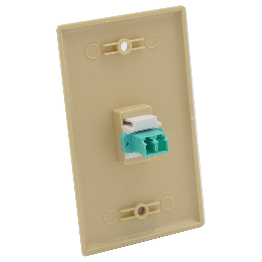 Keystone Jack LC/UPC Multimode Duplex OM3 Aqua