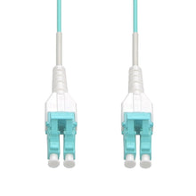 1m Uniboot LC/UPC-LC/UPC OM3 Multimode Duplex OFNR 2.0mm  Aqua Fiber Optic Patch Cable Sta