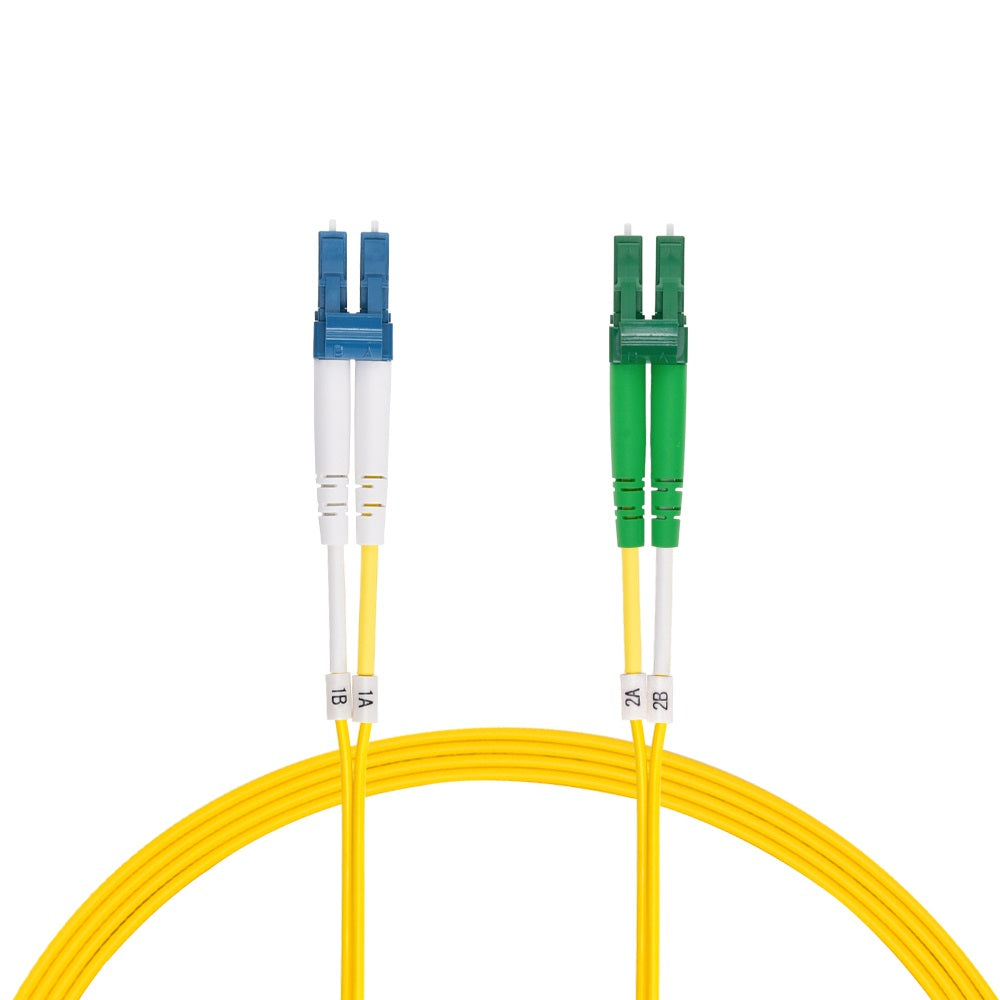 2m LC/UPC-LC/APC Singlemode Duplex OFNR 2.0mm Fiber Optic Patch Cable