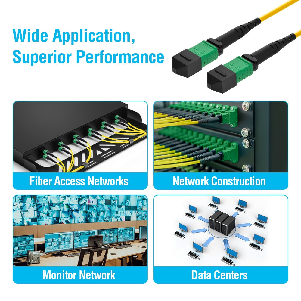 LC-MPO LGX Cassette with12 OM3 Aqua Multimode Fibers and LC Adapters