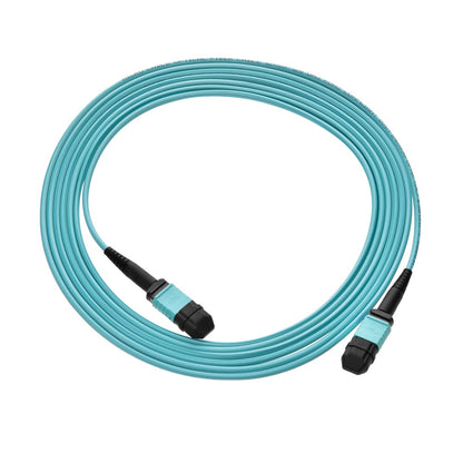 3m MPO OM3 Multimode 12-Fiber F to F Type B Aqua OFNR