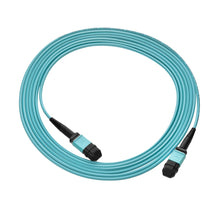 5m MPO OM3 Multimode 12-Fiber F to F Type B Aqua OFNR
