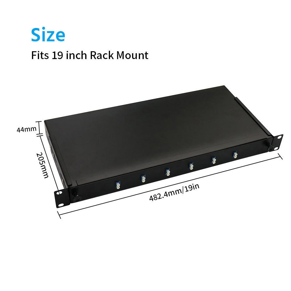 12 Port (LC) Slide Rack Mount ODF Fiber Optical Patch Panel