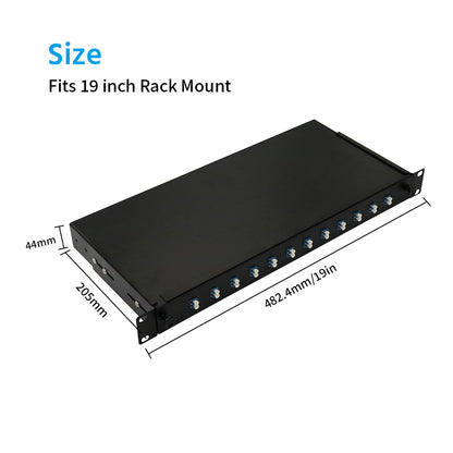 24 Port (LC) Slide Rack Mount ODF Fiber Optical Patch Panel