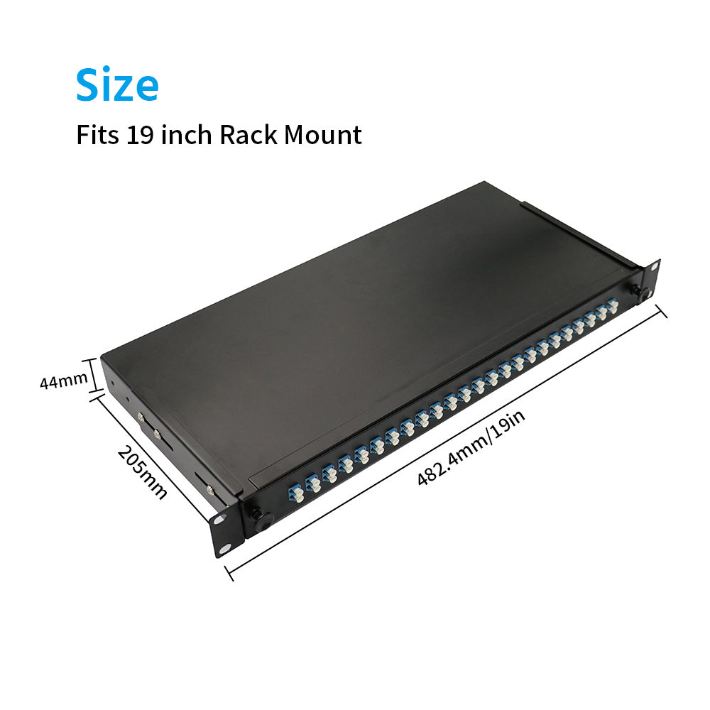 48 Port (LC) Slide Rack Mount ODF Fiber Optical Patch Panel