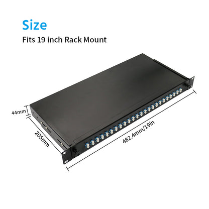 48 Port (LC) Slide Rack Mount ODF Fiber Optical Patch Panel