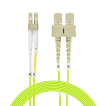 7m LC/UPC-SC/UPC OM5 Multimode Duplex OFNR 2.0mm Green Fiber Optic Patch Cable
