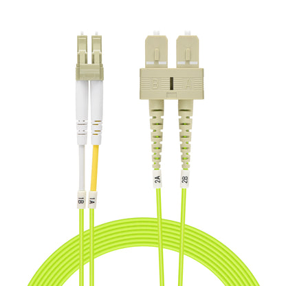 7m LC/UPC-SC/UPC OM5 Multimode Duplex OFNR 2.0mm Green Fiber Optic Patch Cable