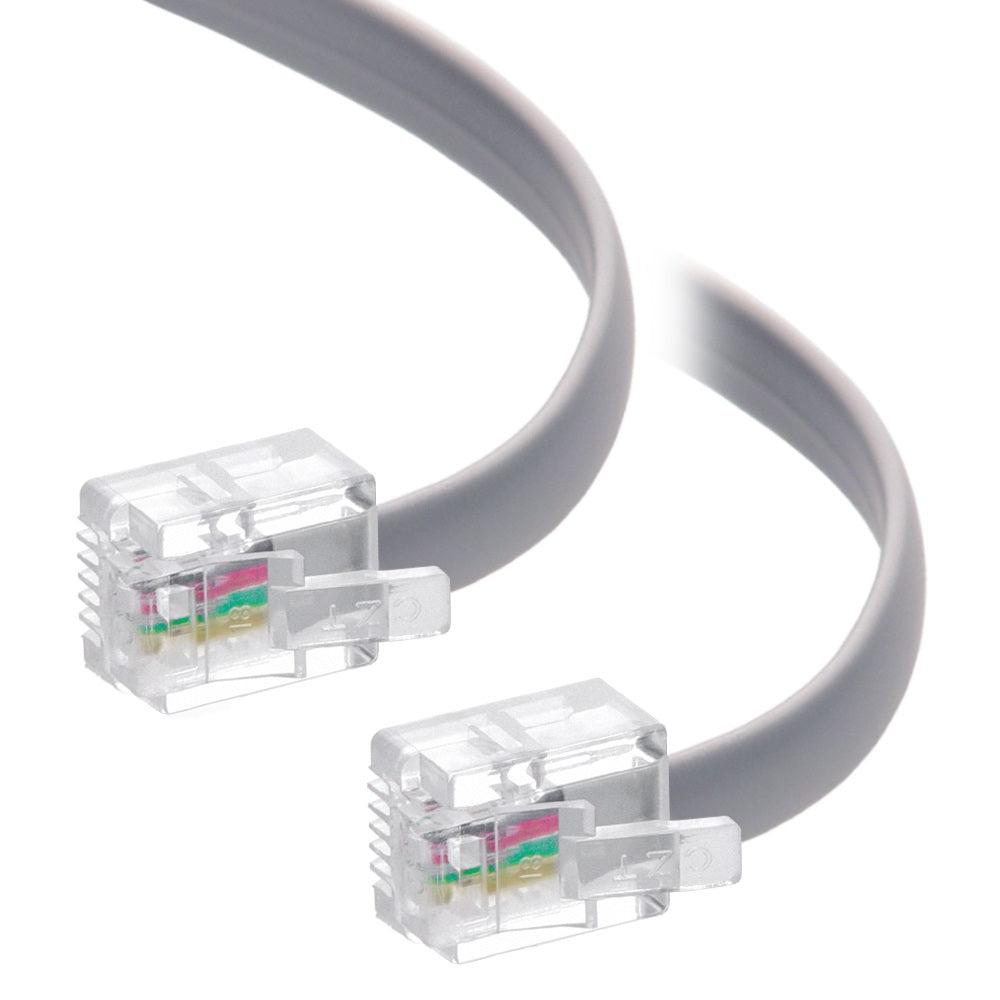 25Ft RJ11 (6P4C) Modular telephone Cable Straight