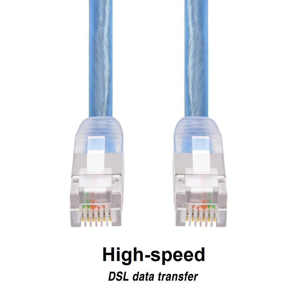 7Ft RJ11 Shielded Modem Cable for DSL Internet