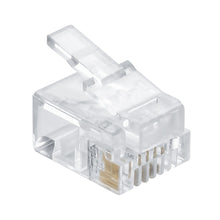 RJ11 (6P4C) Plug for Solid Round Wire 100pk