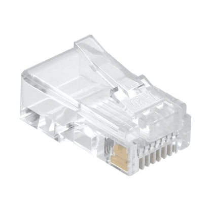 RJ45 (8P8C) Plug for Stranded Flat Wire 100pk
