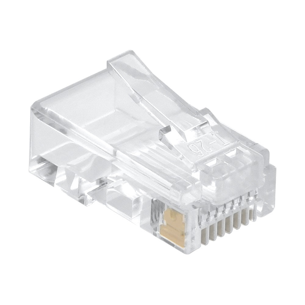 RJ45 (8P8C) Plug for Stranded Flat Wire 100pk