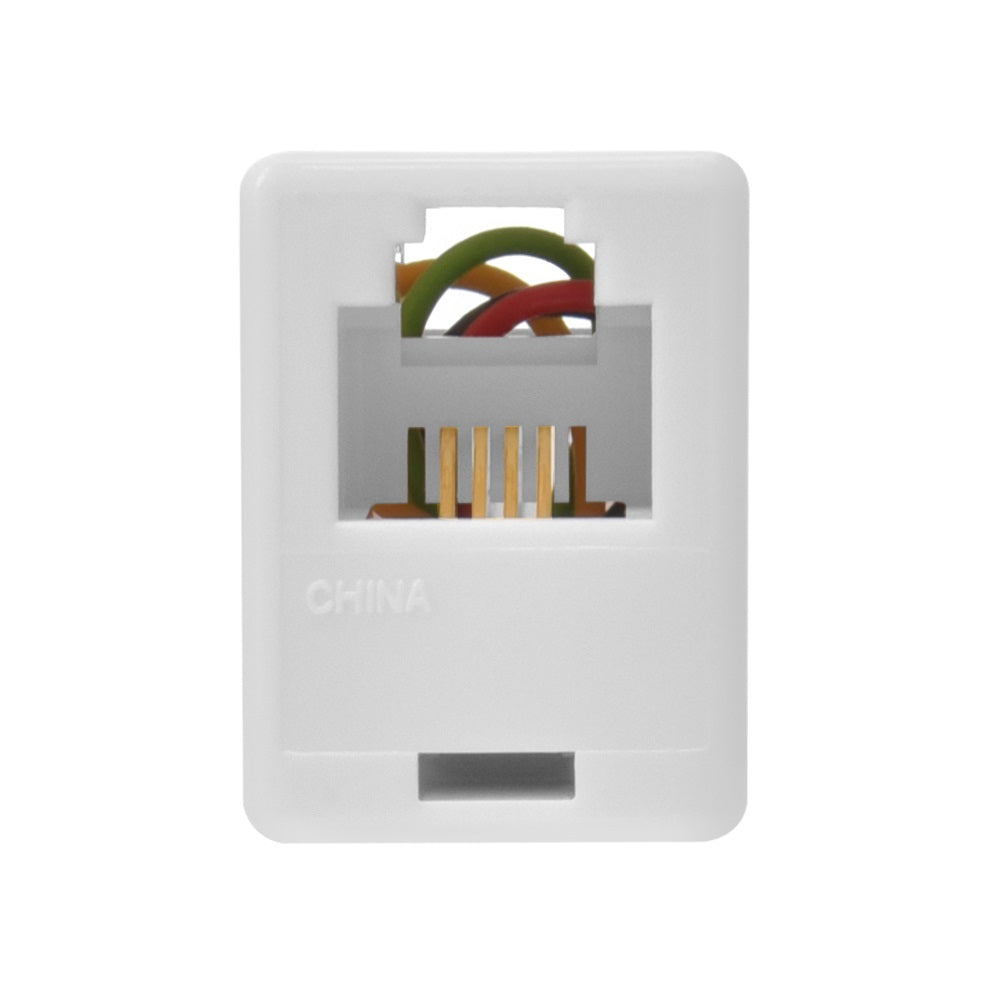 RJ11 Modular Inline Coupler Reverse, White