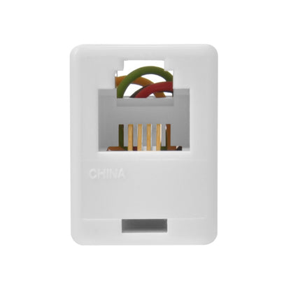 RJ11 Modular Inline Coupler Reverse, White