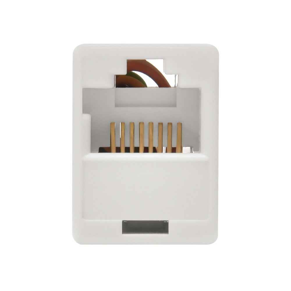 RJ45 Modular Inline Coupler Straight, White