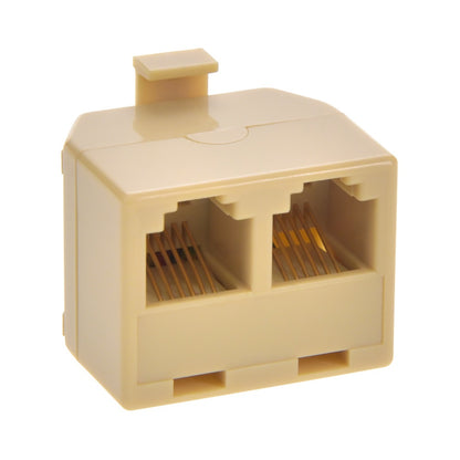 RJ12 1M/2F T Adapter Beige