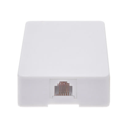 RJ12 Modular Single Port Surface Mount Jack White