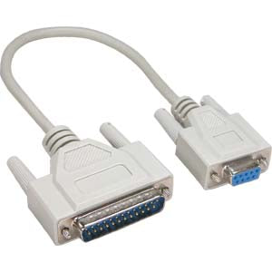 6Ft DB9-Female to DB25-Male Null Modem Cable