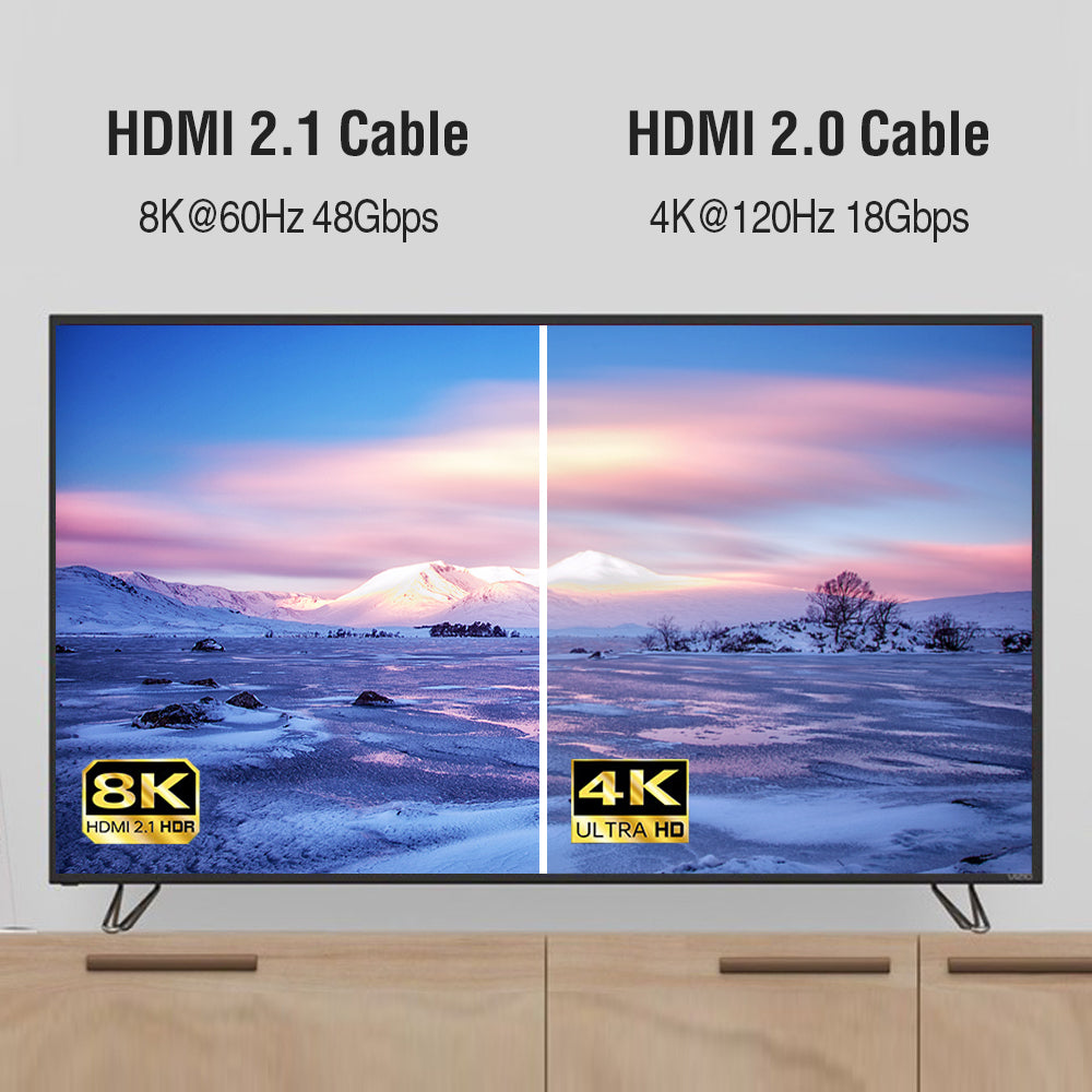 3Ft HDMI 2.1 Cable 8K/60Hz 30AWG OD 6.3mm