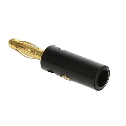 Banana Plug Gold Plated Plastic Black