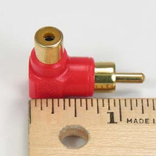 RCA Male/Female Right Angle Adapter, Red