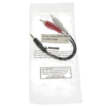 6 inch 3.5mm Stereo Plug to 2xRCA-M Cable