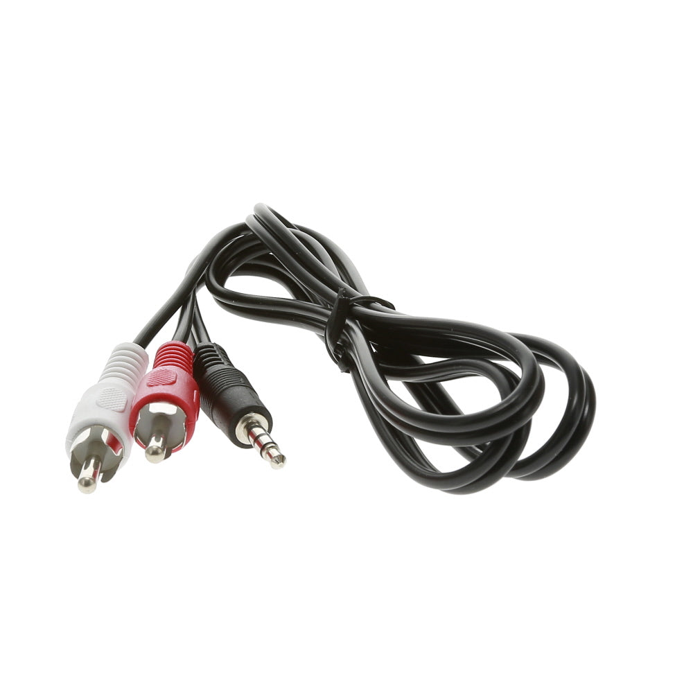 3Ft 3.5mm Stereo Plug to 2xRCA-M Cable