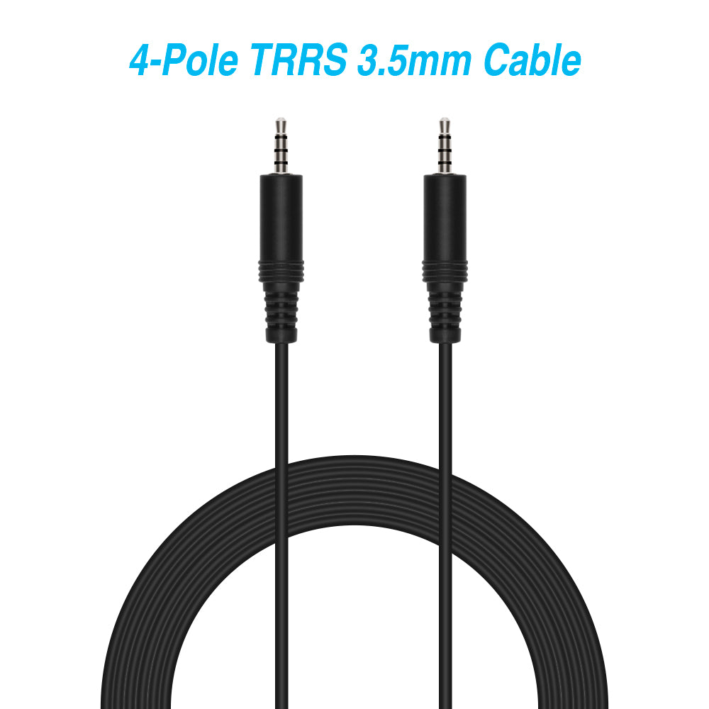 12Ft 3.5mm 4-Pole M/M Stereo TRRS Audio Cable