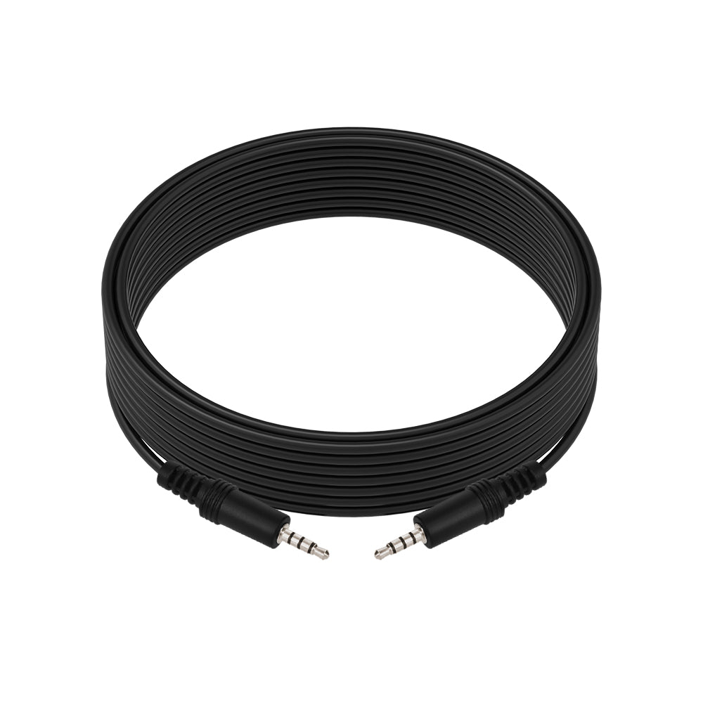 25Ft 3.5mm 4-Pole M/M Stereo TRRS Audio Cable