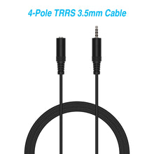 6Ft 3.5mm 4-Pole M/F Stereo TRRS Audio Cable