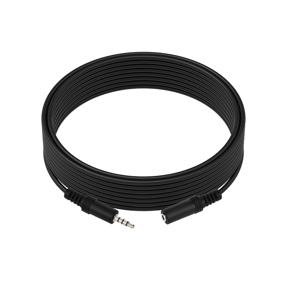 25Ft 3.5mm 4-Pole M/F Stereo TRRS Audio Cable
