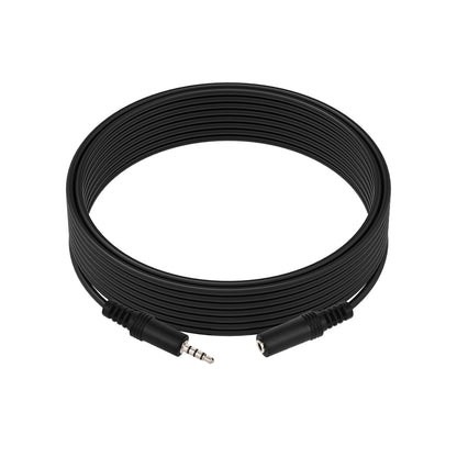 25Ft 3.5mm 4-Pole M/F Stereo TRRS Audio Cable
