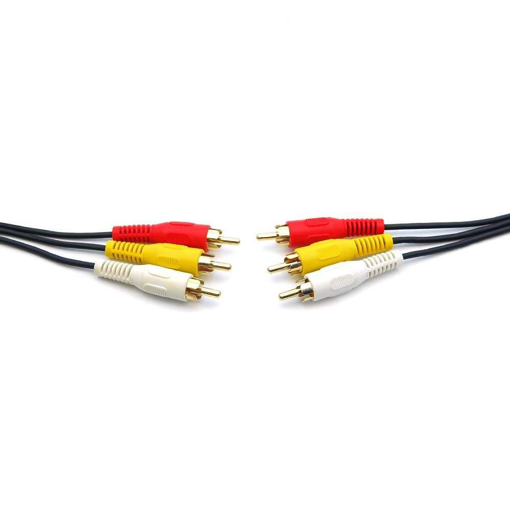 6Ft RCA M/M x 3 Audio/Video Cable Gold Plated