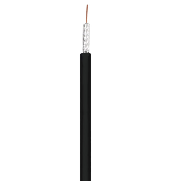 1000Ft RG6 CMR CCS Quad Shield Coax Cable Black