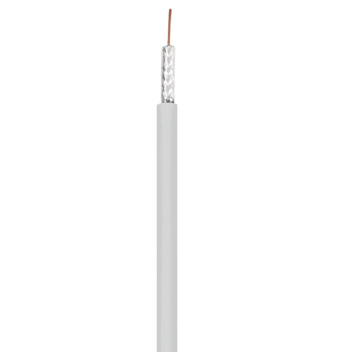1000Ft RG6 CMR CCS Quad Shield Coax Cable White