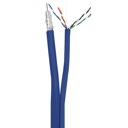 500Ft (Cat.6x1)/(RG6 Quad x1) Combo Cable