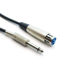 6Ft XLR 3P Female to 1/4" Unbalanced Microphone Cable