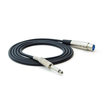 10Ft XLR 3P Female to 1/4" Unbalanced Microphone Cable