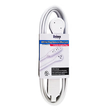 6Ft 16/3 Grounded 3-Outlet Flat Angle Power Extension Cord White