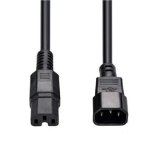 3Ft  Power Cord C14 to C15 Black/ SJT 14/3