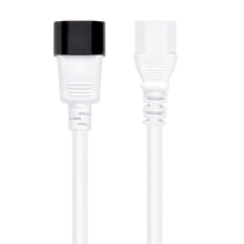 3Ft Power Extension Cord C13 to C14 White/SJT 14/3