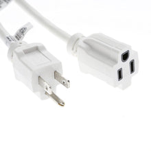 35Ft 16/3 SJTW White Power Extension Cord White Plug