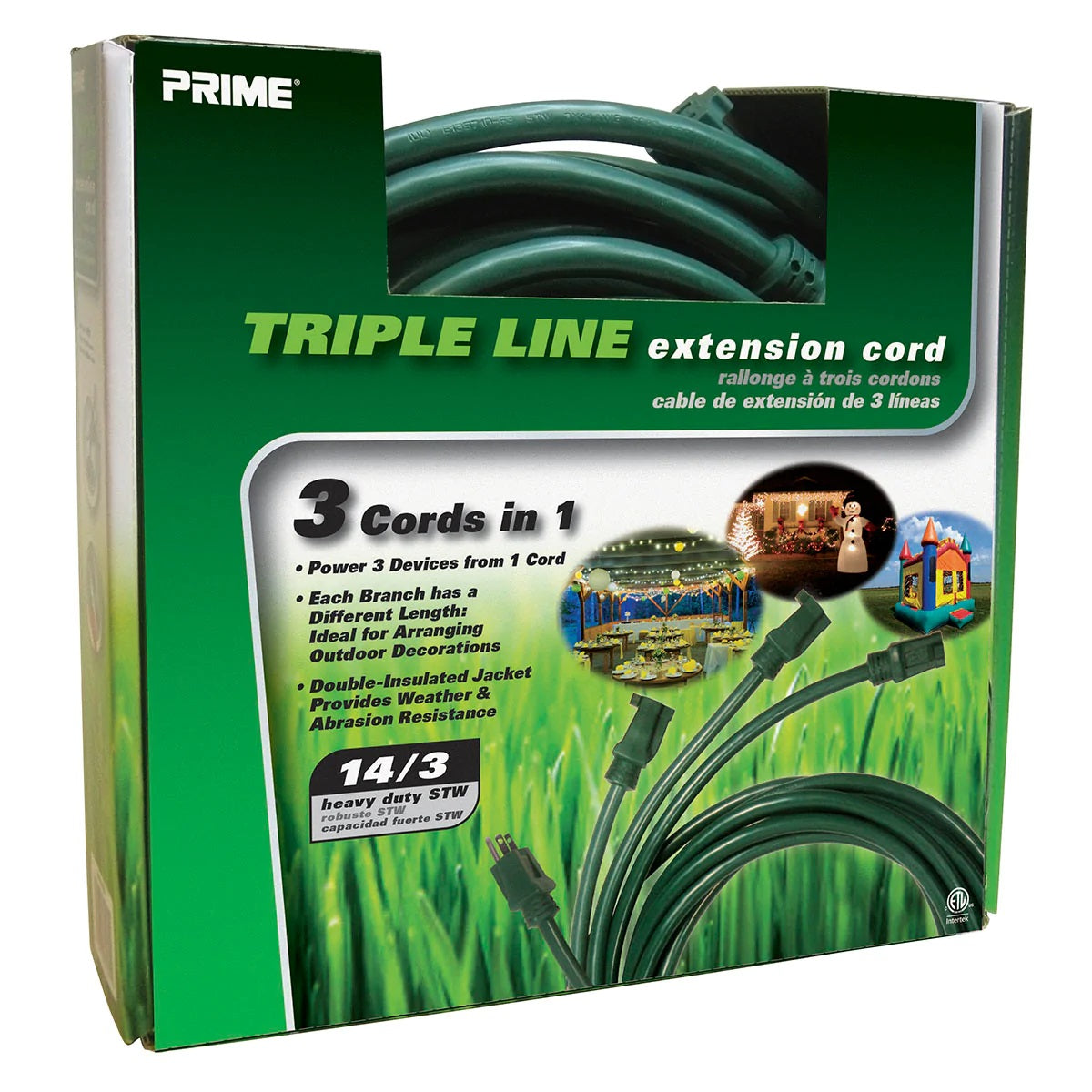 23FT 14/3 STW Green Triple Line " W" Cord - AD190723