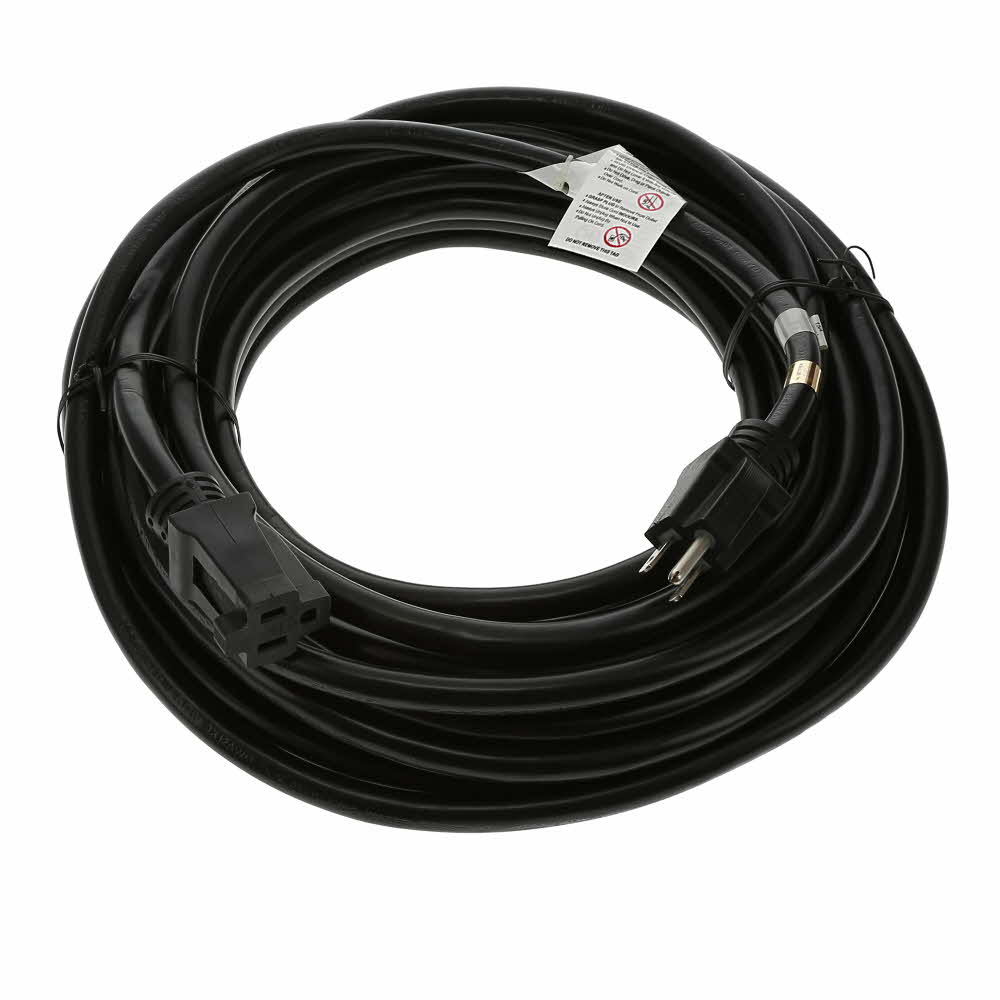 50Ft  Heavy Duty Black Power Extension Cord  SJTW 12/3 AWG